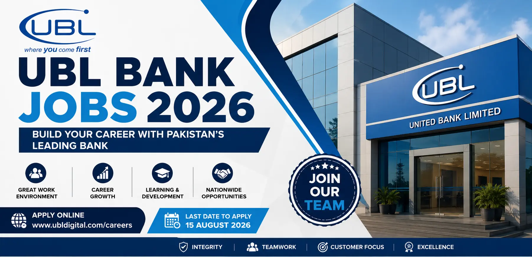 UBL Bank Jobs 2026 Latest Career Opportunities in Pakistan