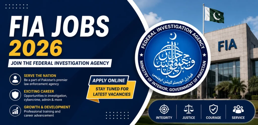FIA Jobs 2026 latest Federal Investigation Agency Careers